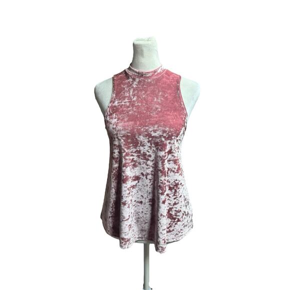 Vintage Y2K Pink Crushed Velvet Romantic Fairy Grunge Boho Glam Top Size XS - Picture 1 of 8